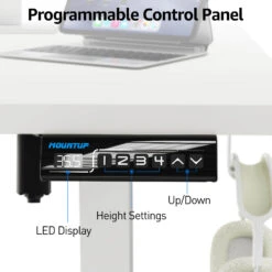 Electric Height Adjustable Standing Desk - White MUD412 -Mountup Store 5 cd3de7c1 c55b 490c b184 5e1fd1106c13