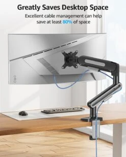 MOUNTUP Single Monitor Desk Mount Holds Max 26.5lbs, Monitor Mount For 13-34 Inch, Full-Motion Monitors Stand, Height Adjustable Gas Spring Monitors Arm With C-Clamp＆Grommet Base -Mountup Store 5 e2d88529 0cf7 4ad5 a26a ca5a91d7ddf6