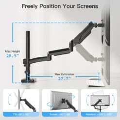 Single Monitor Desk Mount For 13''-32'' Monitors MUA6021B -Mountup Store 5 fdc13de7 1d52 46d0 8183 5cb1cfabd6c5