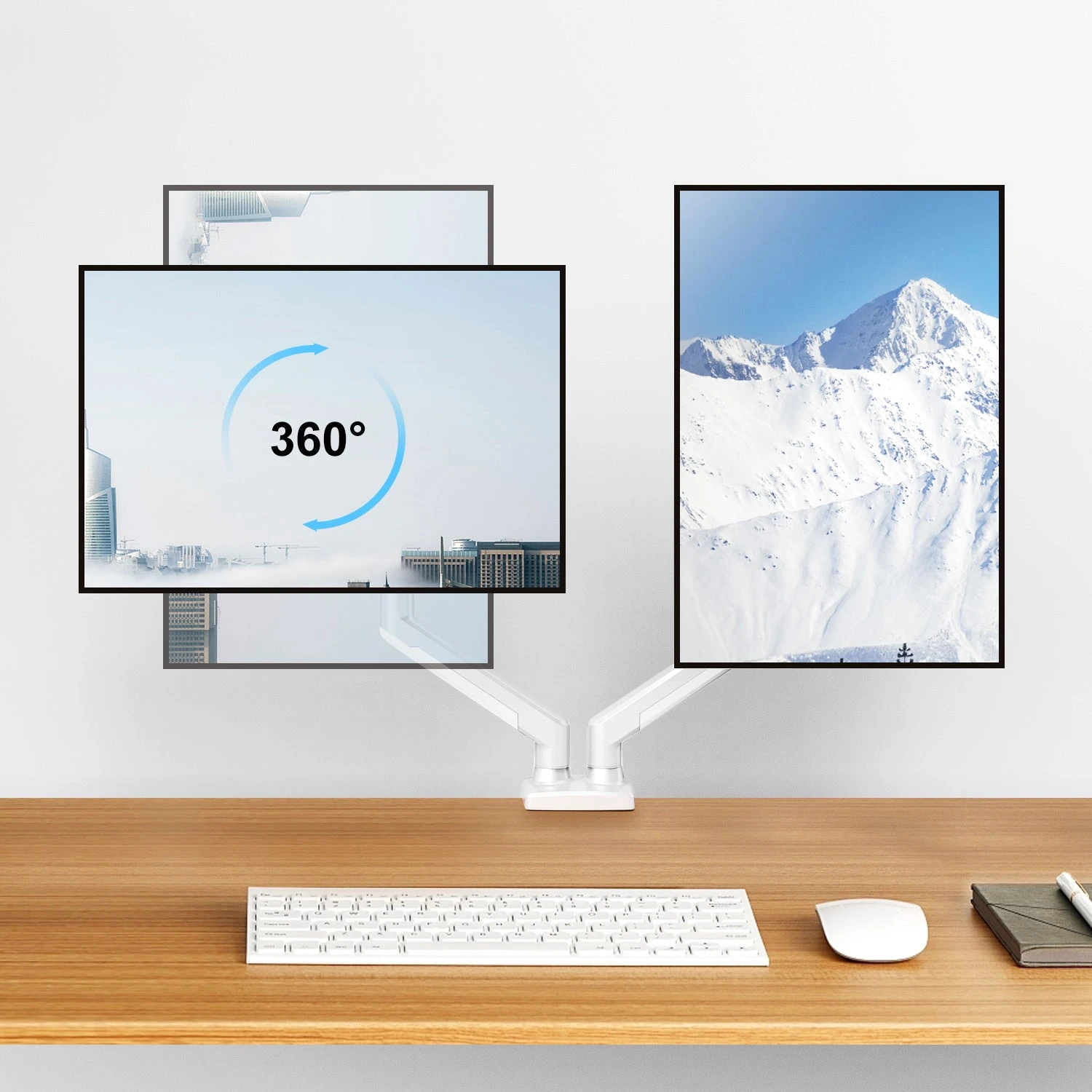 Dual Monitor Desk Mount For 14"- 32'' Monitors MUA8006W 4 Dual Monitor Desk Mount For 14"- 32'' Monitors MUA8006W - Image 2