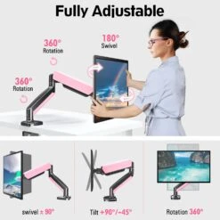 Single Monitor Desk Mount For 17''-32'' Monitors MU6001-A -Mountup Store 6014