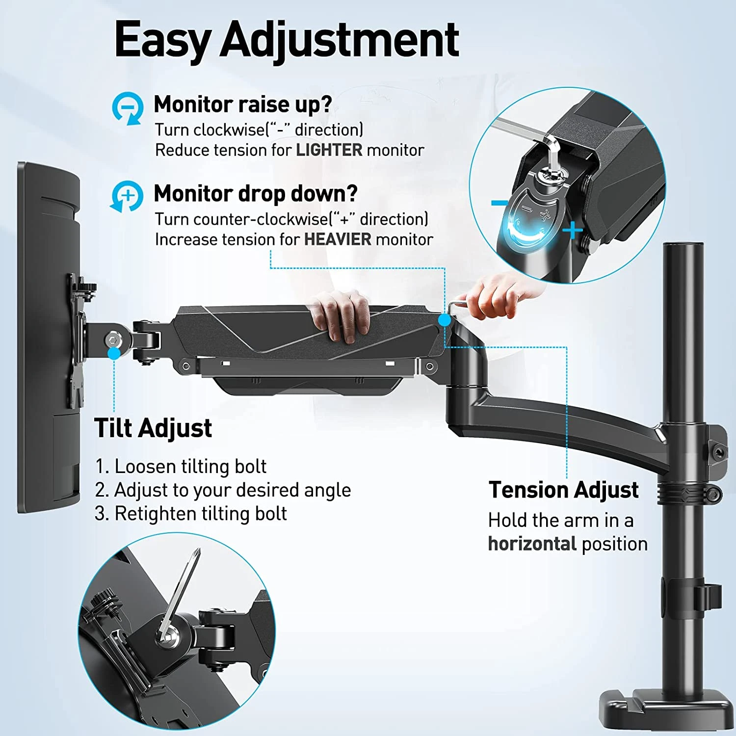 Single Monitor Desk Mount For 17''-32'' Monitors MUA6003 10 Single Monitor Desk Mount For 17''-32'' Monitors MUA6003 - Image 8