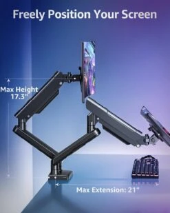 Freelift Pro Dual Monitor Desk Mount For 13''-32'' Monitors MU8012B -Mountup Store 619fPd5zZDL. AC SL1500 1
