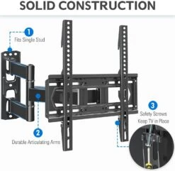 Full Motion Corner TV Wall Mount For 26''-55" TVs MP0011 -Mountup Store 61JLjwbWBXL. AC SL1500