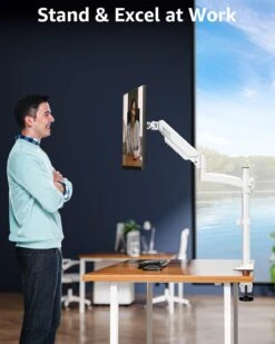 Freelift Single Monitor Desk Mount For 13''-32'' Monitors MU6015W -Mountup Store 61M3ahpYYvL. AC SL1500