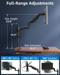 Freelift Single Monitor Desk Mount For 13''-32'' Monitors MU6015B -Mountup Store 61RB9Rxm0QL. AC SL1500