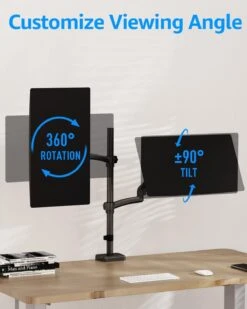 Full Motion Dual Monitor Desk Mount For Max 32'' Monitors MUA6012 -Mountup Store 61XxPrJqQXL. AC SL1500 94b7220e 32c8 40c9 a4ac 4b256e9f35ff