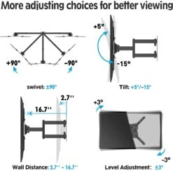 Full Motion Corner TV Wall Mount For 20''-60'' TVs MUT0009 -Mountup Store 61dV TWcq3L. AC SL1500 8b9a9ac5 20b3 4c6f bcdd 8af8040b88df