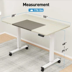 Electric Height Adjustable Standing Desk - White & Grey -Mountup Store 6 2682bfba 116a 4d83 9429 a65b5ceadd26