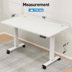 Electric Height Adjustable Standing Desk - White MUD412 -Mountup Store 6 3720101c 9ba7 4744 97f4 16c8d5eeb430
