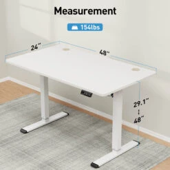 Height Adjustable Electric Standing Desk - White MUD201 -Mountup Store 6 4146cb2c c2ff 4c0d a103 8b8d0bc57ef4