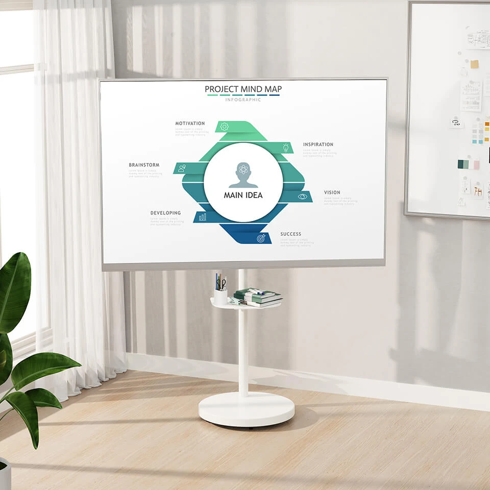 37''-85'' Mobile TV Stand Height Adjustment Rotation TV Cart MUT1107 4 37''-85'' Mobile TV Stand Height Adjustment Rotation TV Cart MUT1107 - Image 2