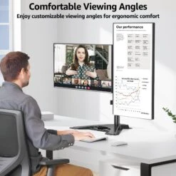 Dual Monitor Desk Stand For Max 27'' Monitors MUA1002 -Mountup Store 6 fa5db7bc d5f8 41bf 8e73 6e7f576476cb