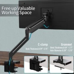Single Monitor Desk Mount For 13'' To 42’’ Monitors MU7003 -Mountup Store 7036