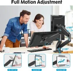 Dual Monitor Desk Mount For 17" -32'' Monitors MU8002 -Mountup Store 717e07Y3k L. AC SL1500