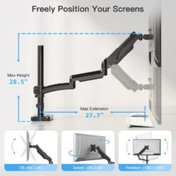 Single Monitor Desk Mount For 13''-32'' Monitors MU6021B -Mountup Store 718QYq7xibL. AC SL1500