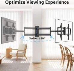 Full Motion Long Arm Corner TV Wall Mount For 32"-75" TVs MU0076 -Mountup Store 719ZV9JFhPL. AC SL1500