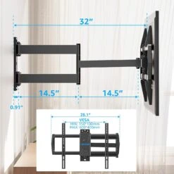 Full Motion Long Arm Corner TV Wall Mount For 32"-75" TVs MU0076 -Mountup Store 71BDGgoyzEL. AC SL1500