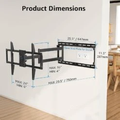Full Motion TV Wall Mount For 37"-75" TVs MUT0019 -Mountup Store 71EWji4z2uL. AC SL1500 dbdd3984 cf05 422a b4ec d75530948ed1