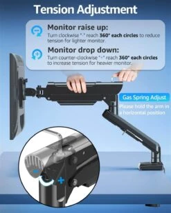 Freelift Pro Single Monitor Desk Mount For 13''-32'' Monitors For Gaming MU8011B -Mountup Store 71ErO5XdtoL. AC SL1500