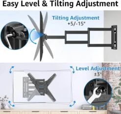 Full Motion Corner TV Long Arm Wall Mount For 26"-55" TVs MUT0057 -Mountup Store 71N6wH91KoL. AC SL1500 2ef666eb 5566 426a be93 5d7fe9bae5ed