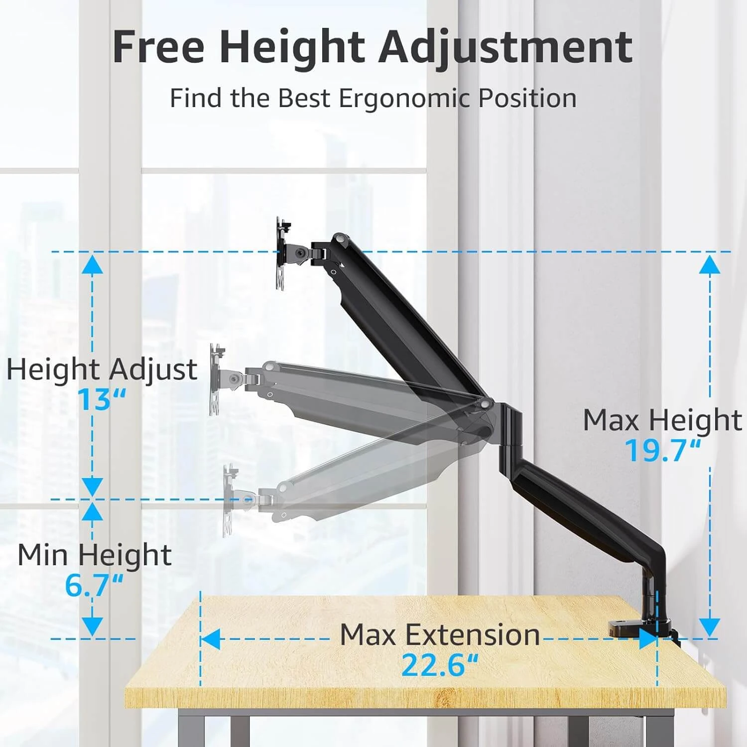 Ultrawide Single Monitor Desk Mount For Max 40'' Monitors MU7007 9 Ultrawide Single Monitor Desk Mount For Max 40'' Monitors MU7007 - Image 7