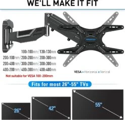 Full Motion Corner TV Wall Mount For 26''-55'' TVs MU0037-B2 -Mountup Store 71SbZZfL3 L. AC SL1500