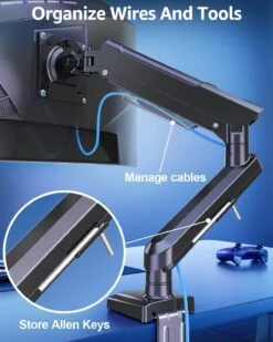 Freelift Pro Single Monitor Desk Mount For 13''-32'' Monitors For Gaming MU8011B -Mountup Store 71SrA4uKRiL. AC SL1500