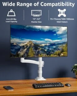 Freelift Single Monitor Desk Mount For 13''-32'' Monitors MU6015W -Mountup Store 71atMdTEuKL. AC SL1500