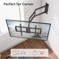 Full Motion Corner TV Wall Mount For 32"-75" TVs MUT0057-L -Mountup Store 71ebMuN3otL. AC SL1500 b08192a2 786b 4be7 bd98 1021d4f5408f 1
