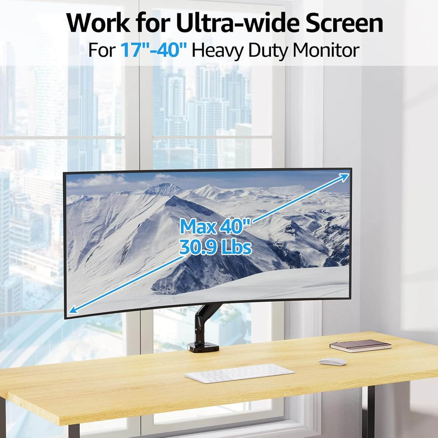 Ultrawide Single Monitor Desk Mount For Max 40'' Monitors MU7007 4 Ultrawide Single Monitor Desk Mount For Max 40'' Monitors MU7007 - Image 2