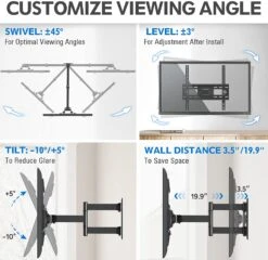 Full Motion Corner TV Wall Mount For 26''-55" TVs MP0011 -Mountup Store 71oU3ePolnL. AC SL1500