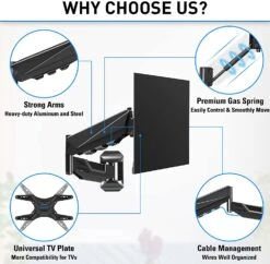 Full Motion Corner TV Wall Mount For 26''-55'' TVs MUT0037 -Mountup Store 71pAsKY0o4L. AC SL1500 f041fd2d ed93 44a6 8061 745b4ea8289c