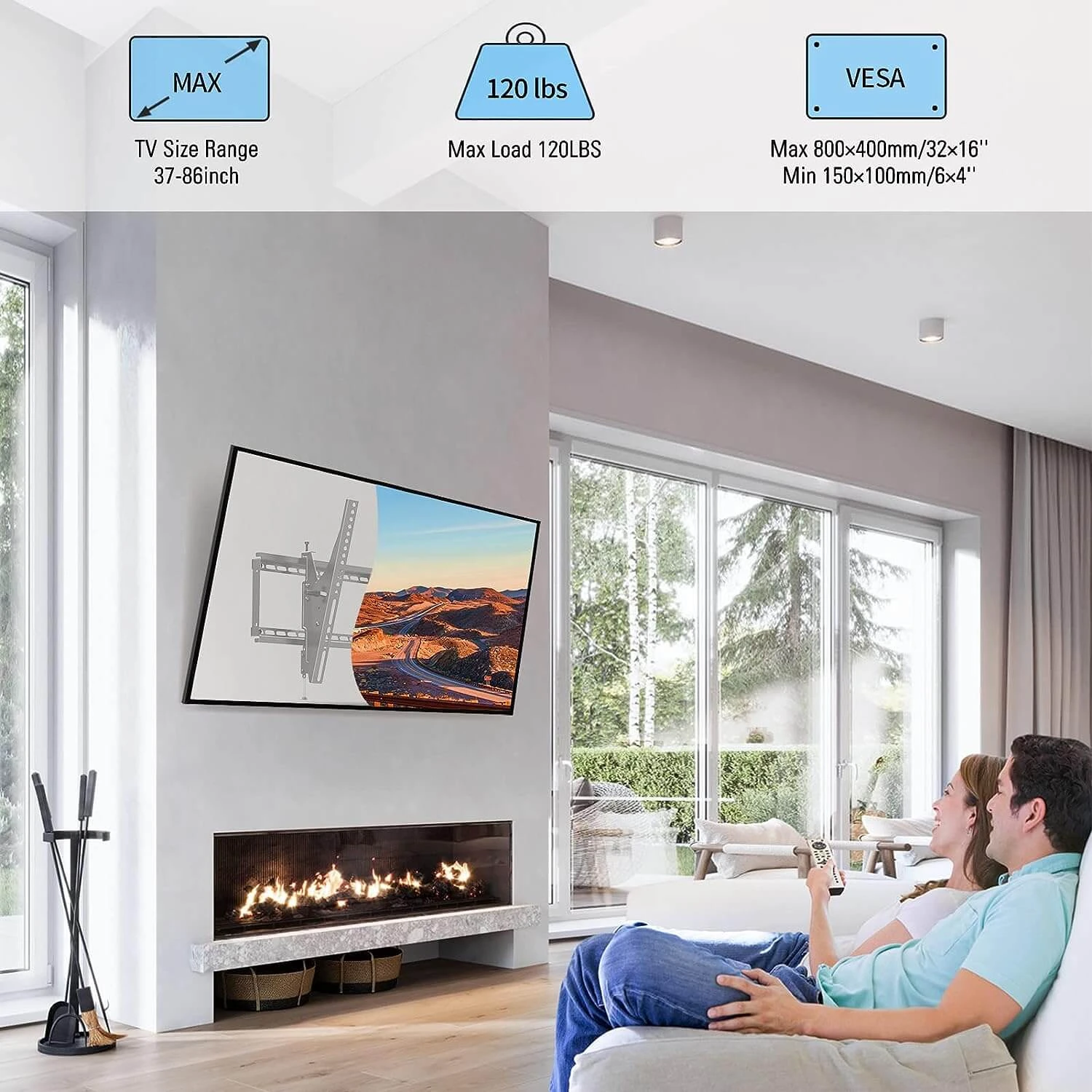 Tilting TV Wall Mount For 37''-86" TVs MU0017 11 Tilting TV Wall Mount For 37''-86" TVs MU0017 - Image 9