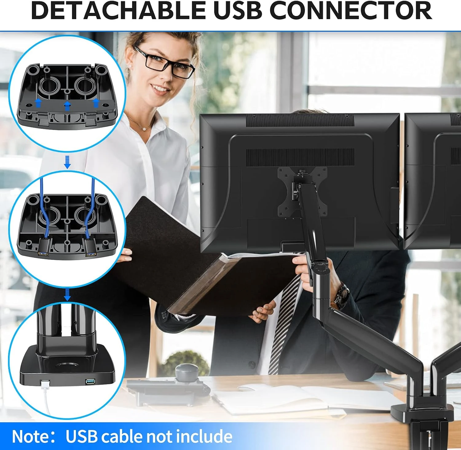 Dual Monitor Ultrawide Desk Mount For 2 Max 35'' Monitors MU0033 9 Dual Monitor Ultrawide Desk Mount For 2 Max 35'' Monitors MU0033 - Image 7