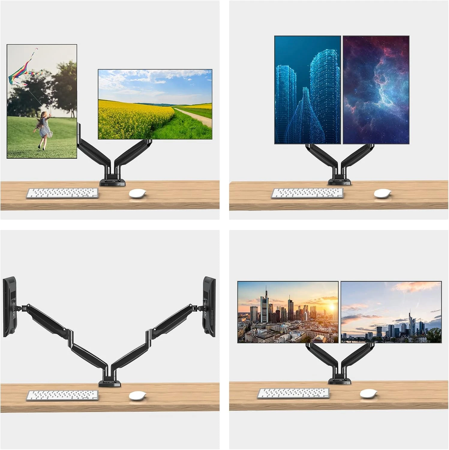 Dual Monitor Ultrawide Desk Mount For 2 Max 35'' Monitors MU0033 4 Dual Monitor Ultrawide Desk Mount For 2 Max 35'' Monitors MU0033 - Image 2