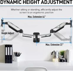 Dual Monitor Wall Mount For Max 32'' Monitors MUA2002 -Mountup Store 71wJ4cT6RnS. AC SL1500 20db2c82 b2b8 4d3c ab52 9f5ffb17f33c