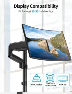 Single Monitor Desk Mount For 13''-35'' Monitors MU6005 16 Single Monitor Desk Mount For 13''-35'' Monitors MU6005 -Mountup Store 71yd QqqorL. AC SL1500