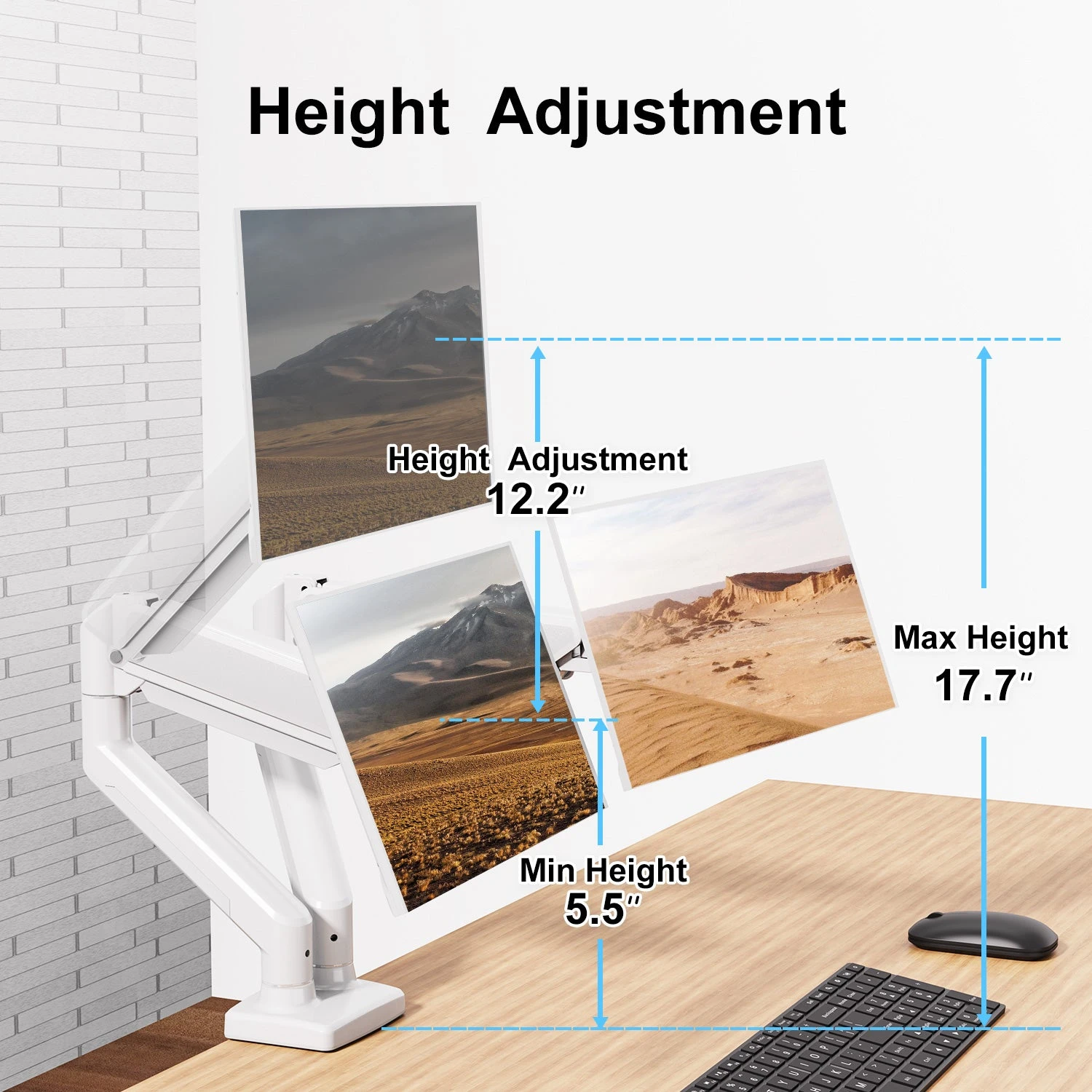 Dual Monitor Desk Mount For 14"- 32'' Monitors MUA8006W 9 Dual Monitor Desk Mount For 14"- 32'' Monitors MUA8006W - Image 7