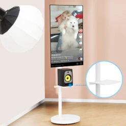 MOUNTUP Monitor Floor Stand Hold Up To 15kg/33lbs TV Mount Cart MUT1101W -Mountup Store 7 257bf444 8aeb 4371 bbaf 530faf2394ce