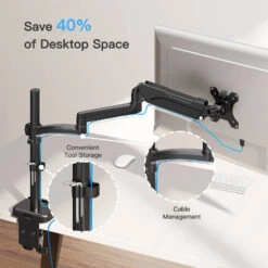 Single Monitor Desk Mount For 13''-32'' Monitors MUA6021B -Mountup Store 7 866e4284 e8fd 4b52 8a8d a9c60c5754ac