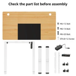 Electric Height Adjustable Standing Desk - Black & Oak -Mountup Store 7 91747709 c5bd 4096 8e9c ddd8760a595a