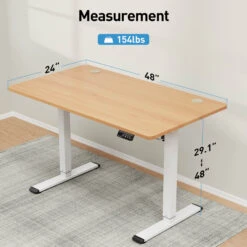 Height Adjustable Electric Standing Desk - Oak -Mountup Store 7 9a5edd8c 9e4b 4444 ba6a fa863efcdc01