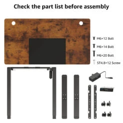 Electric Height Adjustable Standing Desk - Black & Rustic Brown MUD314 -Mountup Store 7 9e56231e 9643 45cd a6c8 162320915675