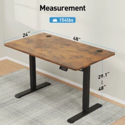Height Adjustable Electric Standing Desk - Rustic Brown -Mountup Store 7 b8856074 7a0b 4a9d a4e9 d6d4cc87f993