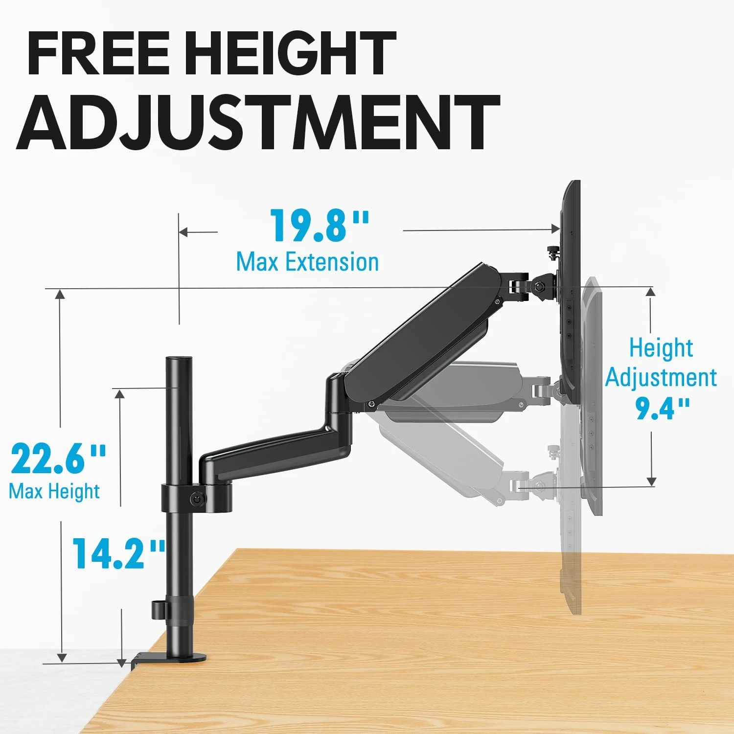 Single Monitor Desk Mount For 17''-32'' Monitors MUA0025 7 Single Monitor Desk Mount For 17''-32'' Monitors MUA0025 - Image 5