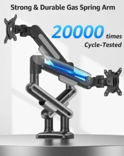 MOUNTUP Dual Monitor Mount Holds For 4.4-26.5lbs, Full-motion Monitors Stand Max 39 Inch, Gas Spring Monitor Stand For 2 Monitor, Height Adjustable Monitors Desk Mount With C-Clamp＆Grommet Base -Mountup Store 7 c133dc81 c6dc 4d4a 93b7 a8d5067f5631