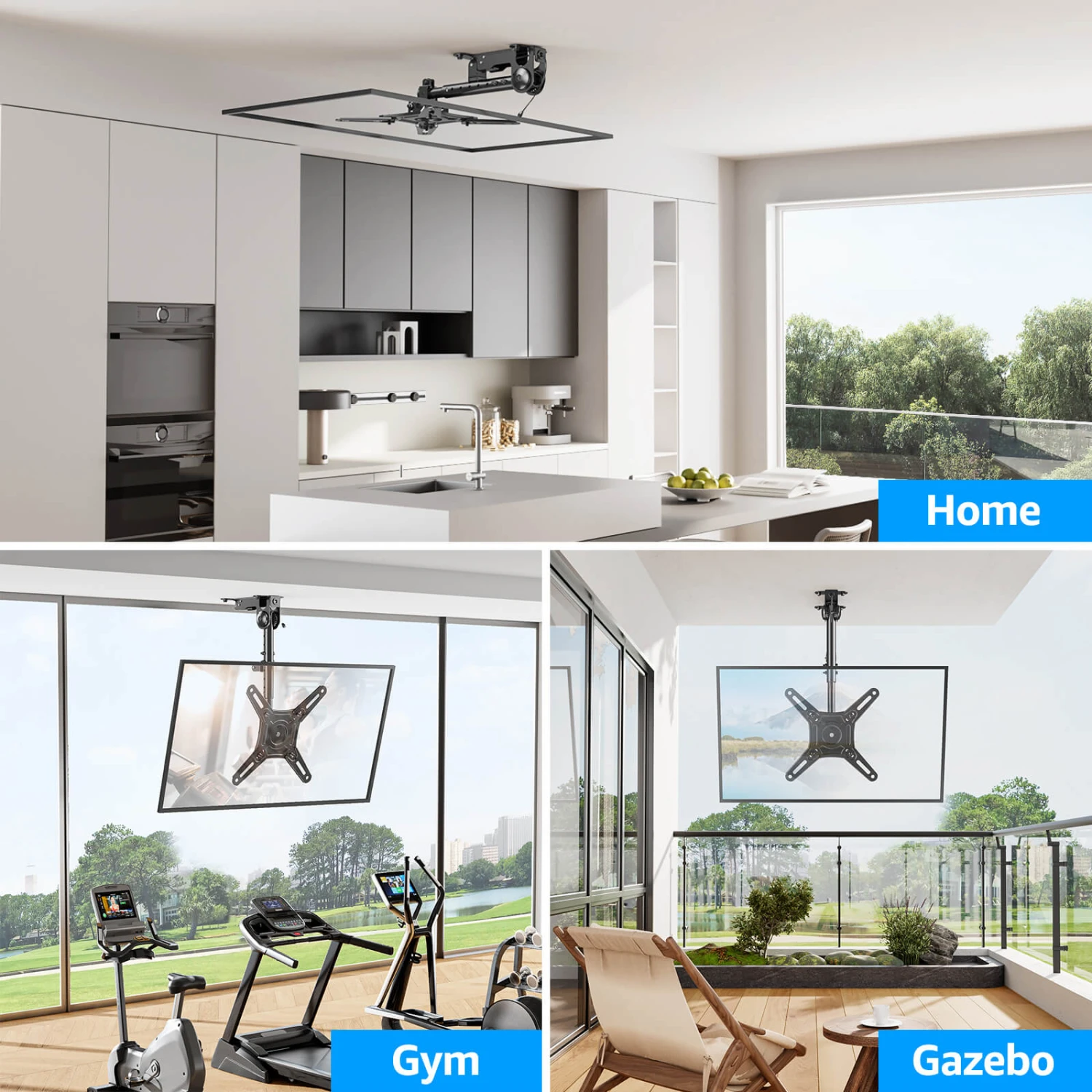 Full Motion Flip Down Ceiling TV Mount For 13''-40'' TVs MU0049-L 9 Full Motion Flip Down Ceiling TV Mount For 13''-40'' TVs MU0049-L - Image 7