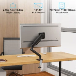 Freelift Pro Single Monitor Desk Mount For 13''-34'' Monitors MUA8011B -Mountup Store 8011b