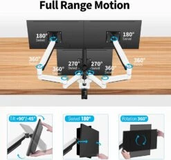 Triple Monitor Desk Mount For Max 32'' Monitors MU8003 MU8004 18 Triple Monitor Desk Mount For Max 32'' Monitors MU8003 MU8004 -Mountup Store 8033